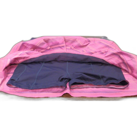 Lululemon Pace Setter Skirt Skort Twisted Elevation Pink Indigo Women's Size 8 - Picture 3 of 3